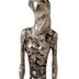 Holländer Figur CASTITA GROSS Aluminium anthrazit-silber - Fuß aus Holz schwarz