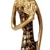 Holländer Figur ESPLOSIVITA UNO Aluminium gold-bronze - Fuß aus Holz schwarz