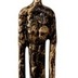 Holländer Figur RESPETTO KLEIN Kunststein anthrazit-bronze - Fuß aus Holz schwarz