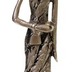 Holländer Figur ROSALIE TASCHE Aluminium silber-schwarz - Fuß aus Holz schwarz