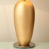 Holländer Tischleuchte 1-flg. OMEGE OVAL GRANDE Keramik blattvergoldet - Fuß Metall vernickelt