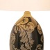 Holländer Tischleuchte 1-flg. TOULOUSE Keramik glasiert schwarz-schlamm - Schirm rund écru, 65 cm hoch