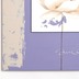 Holländer Wandbild OTTICO Leinwand beige violett weiß - Rahmen Holz