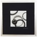 Holländer Wandbild RADIOGRAFA Glas schwarz-silber grau - Leinwand schwarz - Holzrahmen altsilber