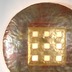 Holländer Wandleuchte 2-flg. DISQUE MEDIUM BRONZO Metall gold-bronze-rot - Capiz Muschel natur