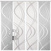 Home Wohnideen 4er Set Schiebewand Deko mit Scherli Und Flauschband+1 Beschwerungsstange Tiberio Grau 245x60 cm