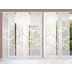Home Wohnideen 5er Set Schiebevorhang Bambusoptik Leinenstruktur Pinalo Wollwei 245x60 cm
