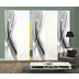 Home Wohnideen 5er Set Schiebewand Deko Digitaldruck Gliwe Grau 245x60 cm