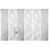 Home Wohnideen 6er Set Schiebewand Deko mit Scherli Und Flauschband+1 Beschwerungsstange Tiberio Grau 245x60 cm