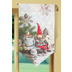 Home Wohnideen WEINACHTSWICHTEL Fensterbehang aus Voile digitalbedruckt rot 100x60 cm