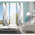 Home Wohnideen WUXI 3er SET Schiebevorhang aus Dekostoff digitalbedruckt grau 245x60 cm