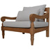 HSM Collection Bahama lounge chair - 90x95x80 - Natural - foam/teak