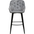 HSM Collection Bar Chair Liverpool - Set of 2 - 56x61x79 - Velour/metal - Light Grey