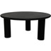 HSM Collection Coffee table round 3-leg - 80x80x35 - Black - Mangowood