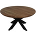HSM Collection Coffee table Zurich - 80x80x42 - Natural/black - Swiss edge - Acacia wood/metal