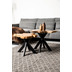 HSM Collection Couchtisch Victoria - 60-70x45 cm - teakholz/eisen