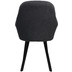 HSM Collection Dining chair Demi - Dark grey/black - Teddy/metal - Set of 2