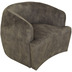HSM Collection Draai fauteuil - Dolfijn grijs/zwart - Adore 180 - Velours/metaal