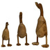 HSM Collection Figur Ente - 3er-Set - Natur - Bambus/Teak