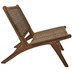 HSM Collection Lounge Sessel Rio - 65x80x66 - Abaka/Natur - Teak/Bananenblatt