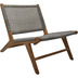 HSM Collection Lounge Sessel Rio - 65x80x66 - off Weiss/Natur - Teak/Bananenblatt