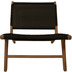 HSM Collection Lounge Sessel Rio - 65x80x66 - Schwarz/Natur - Teak/Bananenblatt