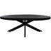 HSM Collection Oval Coffee Table - 120x80x44,5 - Black - Mango wood/metal