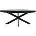 HSM Collection Oval Coffee Table - 120x80x44,5 - Black - Mango wood/metal