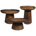 HSM Collection Side table Drum - 45x45x50 - Braun - mangoholz