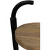 HSM Collection Side table hook - 30x30x63 - Naturel/black - Mangowood/metal