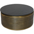 HSM Collection Sidetable marble - 80x40 - black/gold - Marble/metal