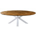 HSM Collection Table Fishbone Oval - 220x110x76 - Natural/white - Oak/metal