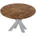 HSM Collection Table Fishbone round - 120x76 - Natural/white - Oak/metal