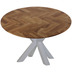 HSM Collection Table Fishbone Round - 130x76 - Natural/white - Oak/metal
