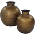 HSM Collection Vase Padua Small - 30x35 - Messing antik gold/grau - Metall