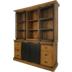 HSM Collection Vitrinenschrank Blackburn - 180 cm - Reclaimed teak/Eisen