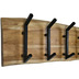 HSM Collection Wandgarderobe Live Edge - 100x25x3 - Natural - Akazienholz/Metall