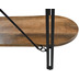 HSM Collection Wandkast 4 planken - 130x39x140 - Metall/mangohout - Natur/Schwarz
