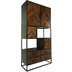 HSM Collection Wandkast Verona - 100x40x200 -Braun/Schwarz - Altes Holz/Metall