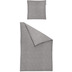 irisette Flausch-Cotton Bettwäsche Set Mink 8872 silber 135x200 cm + 1x80x80 cm