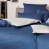 Janine Mako-Satin modernclassic dunkelblau Standard Bettbezug 135x200, Kissenbezug 80x80cm