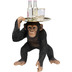 Kare Design Deko Figur Butler Playing Chimp Schwarz 52cm