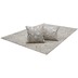 Kayoom Lederkissen Spark Pillow 110 Grau / Silber 40 x 60 cm