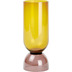 Lambert Vasari Vase/Windlicht honig/auberrgine H 32 cm D 12 cm