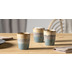 Leonardo Keramikbecher MATERA 300ml beige/anthrazit/blau 4er-Set