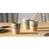 Leonardo Keramikbecher MATERA 300 ml grn/anthrazit/beige 4er-Set