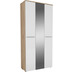 MAJA Möbel Garderobenschrank mit Holztop Trend Riviera Eiche Weißglas Typ II