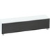 MAJA Möbel Soundboard SOUNDCONCEPT GLASS Weißglas matt - Akustikstoff schwarz 180,2 x 43,3 x 42 cm