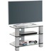MAJA Möbel TV-Rack Metall Alu - Klarglas 700 x 500 x 500 mm