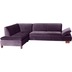 Max Winzer Terrence Ecksofa links mit Sofa 2,5-Sitzer rechts Samtvelours purple